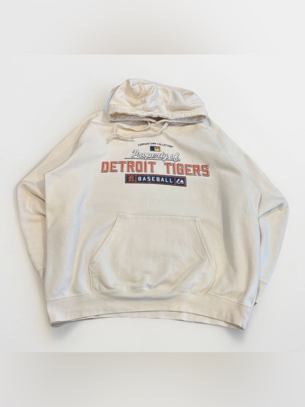 Detroit Tigers Cooperstown Collection Hoodie Majestic Vintage MLB Sweatshirt
